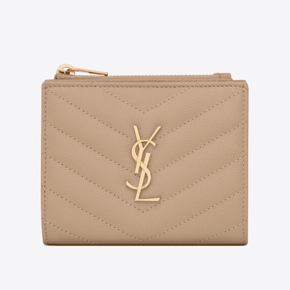 YSL Yves Saint Laurent Wallet - Small Beige